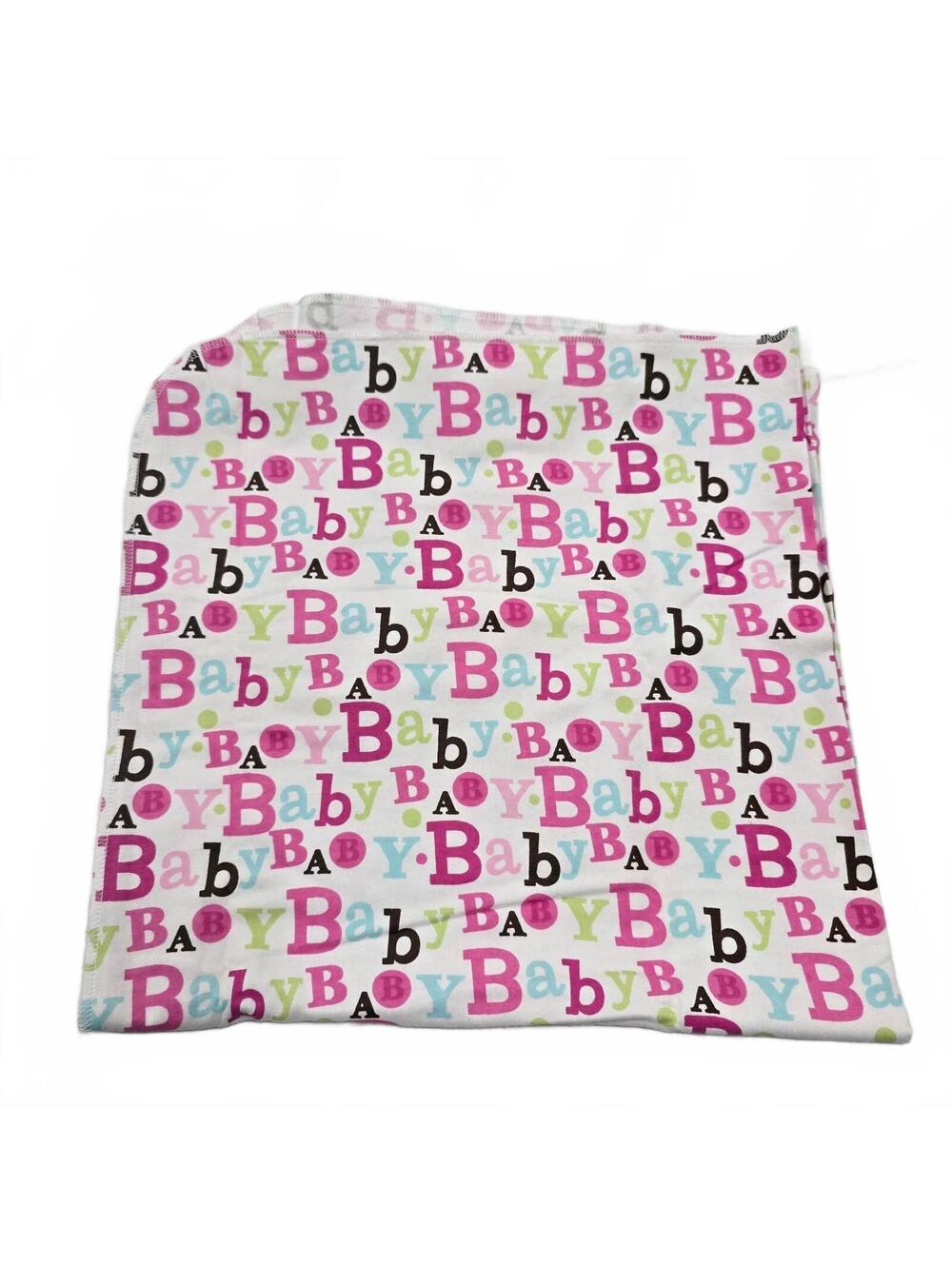 Circo 100% Cotton Flannel Baby Receiving Swaddle Blanket Letters Alphabet Pink
